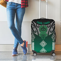Aotearoa Maori Iwi Heritage Luggage Cover Ngai Tahu Pounamu Green