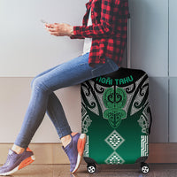 Aotearoa Maori Iwi Heritage Luggage Cover Ngai Tahu Pounamu Green