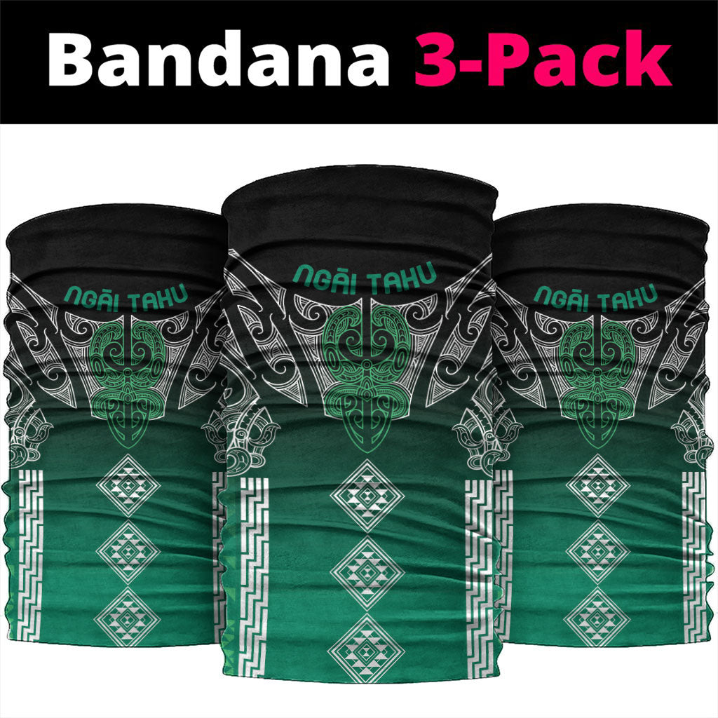 Aotearoa Maori Iwi Heritage Neck Gaiter Ngai Tahu Pounamu Green