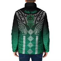 Aotearoa Maori Iwi Heritage Padded Jacket Ngai Tahu Pounamu Green