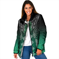 Aotearoa Maori Iwi Heritage Padded Jacket Ngai Tahu Pounamu Green