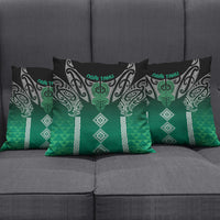 Aotearoa Maori Iwi Heritage Pillow Cover Ngai Tahu Pounamu Green