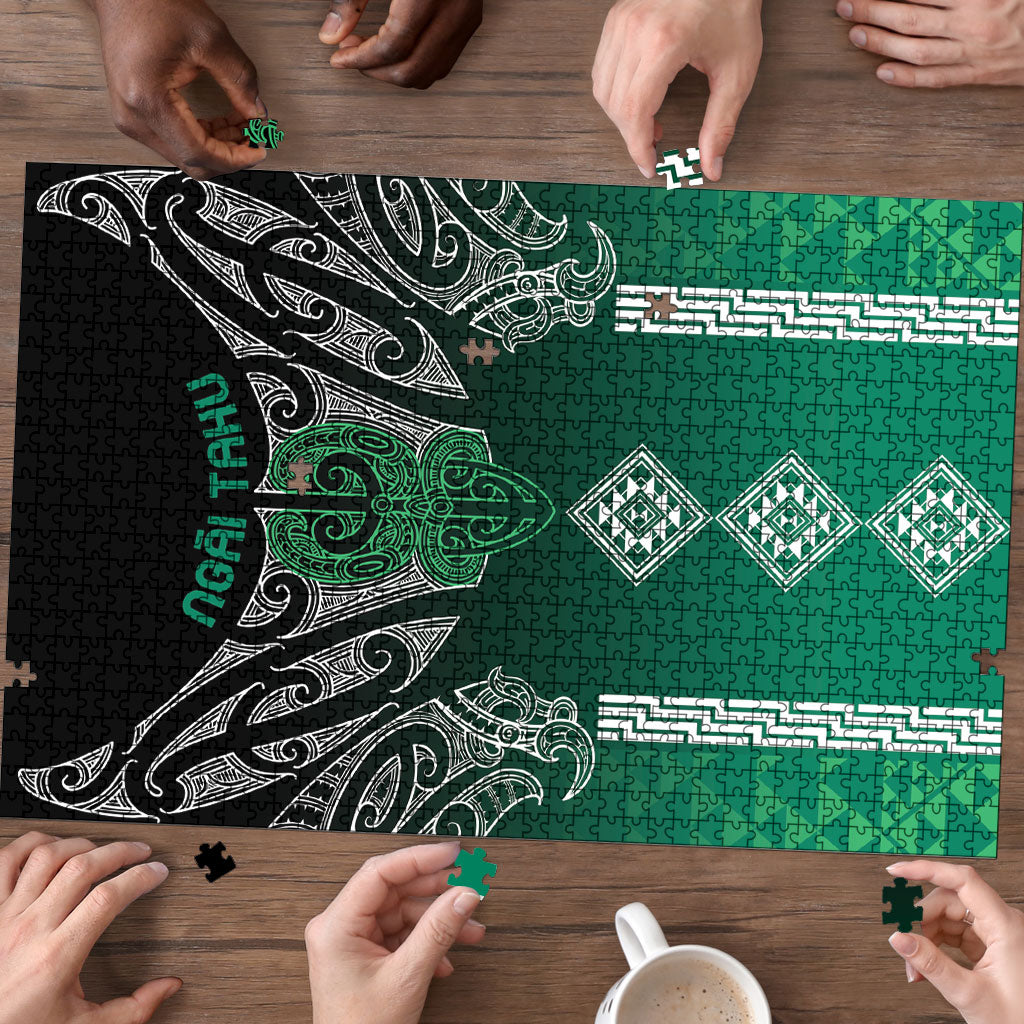 Aotearoa Maori Iwi Heritage Puzzle Ngai Tahu Pounamu Green