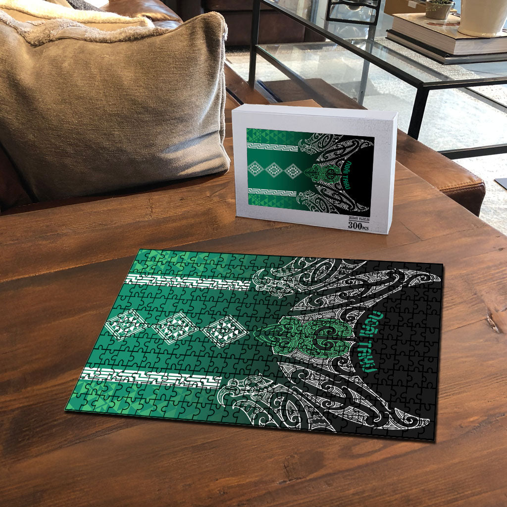 Aotearoa Maori Iwi Heritage Puzzle Ngai Tahu Pounamu Green