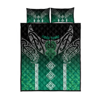 Aotearoa Maori Iwi Heritage Quilt Bed Set Ngai Tahu Pounamu Green