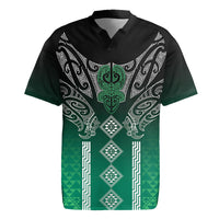 Aotearoa Maori Iwi Heritage Rugby Jersey Ngai Tahu Pounamu Green