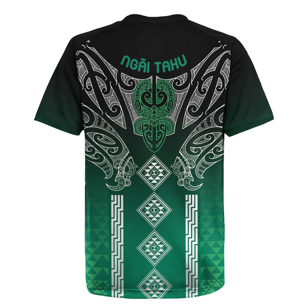 Aotearoa Maori Iwi Heritage Rugby Jersey Ngai Tahu Pounamu Green