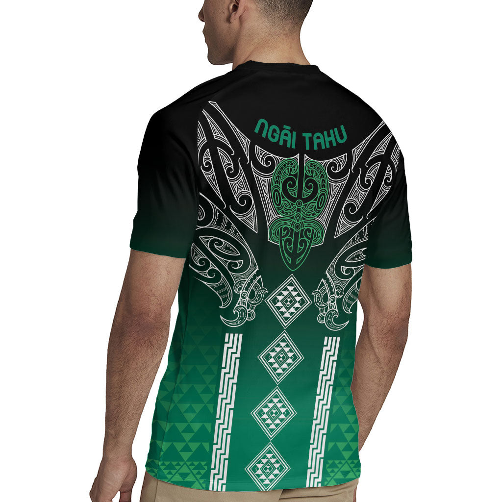 Aotearoa Maori Iwi Heritage Rugby Jersey Ngai Tahu Pounamu Green