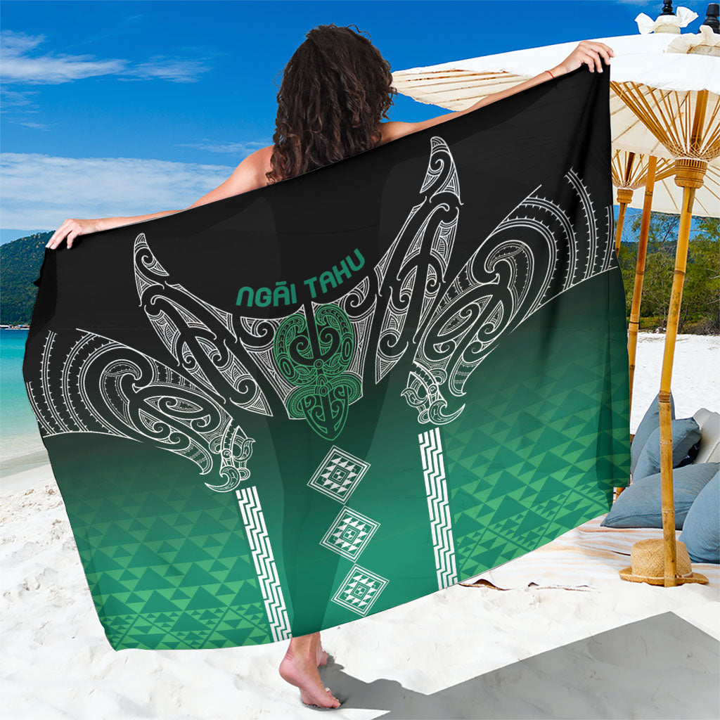 Aotearoa Maori Iwi Heritage Sarong Ngai Tahu Pounamu Green