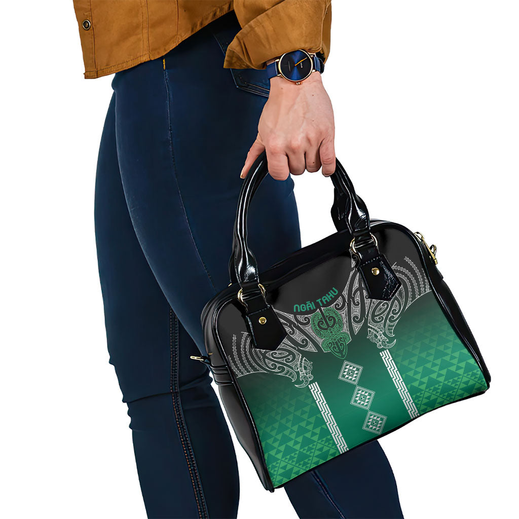 Aotearoa Maori Iwi Heritage Shoulder Handbag Ngai Tahu Pounamu Green