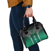 Aotearoa Maori Iwi Heritage Shoulder Handbag Ngai Tahu Pounamu Green