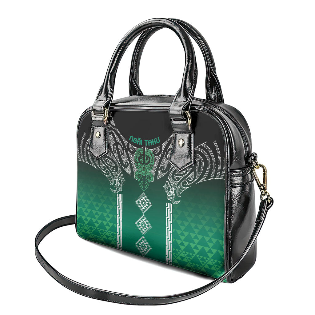 Aotearoa Maori Iwi Heritage Shoulder Handbag Ngai Tahu Pounamu Green