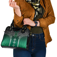 Aotearoa Maori Iwi Heritage Shoulder Handbag Ngai Tahu Pounamu Green
