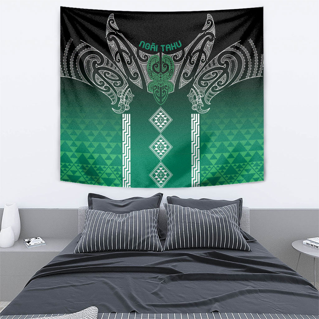 Aotearoa Maori Iwi Heritage Tapestry Ngai Tahu Pounamu Green
