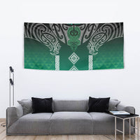 Aotearoa Maori Iwi Heritage Tapestry Ngai Tahu Pounamu Green