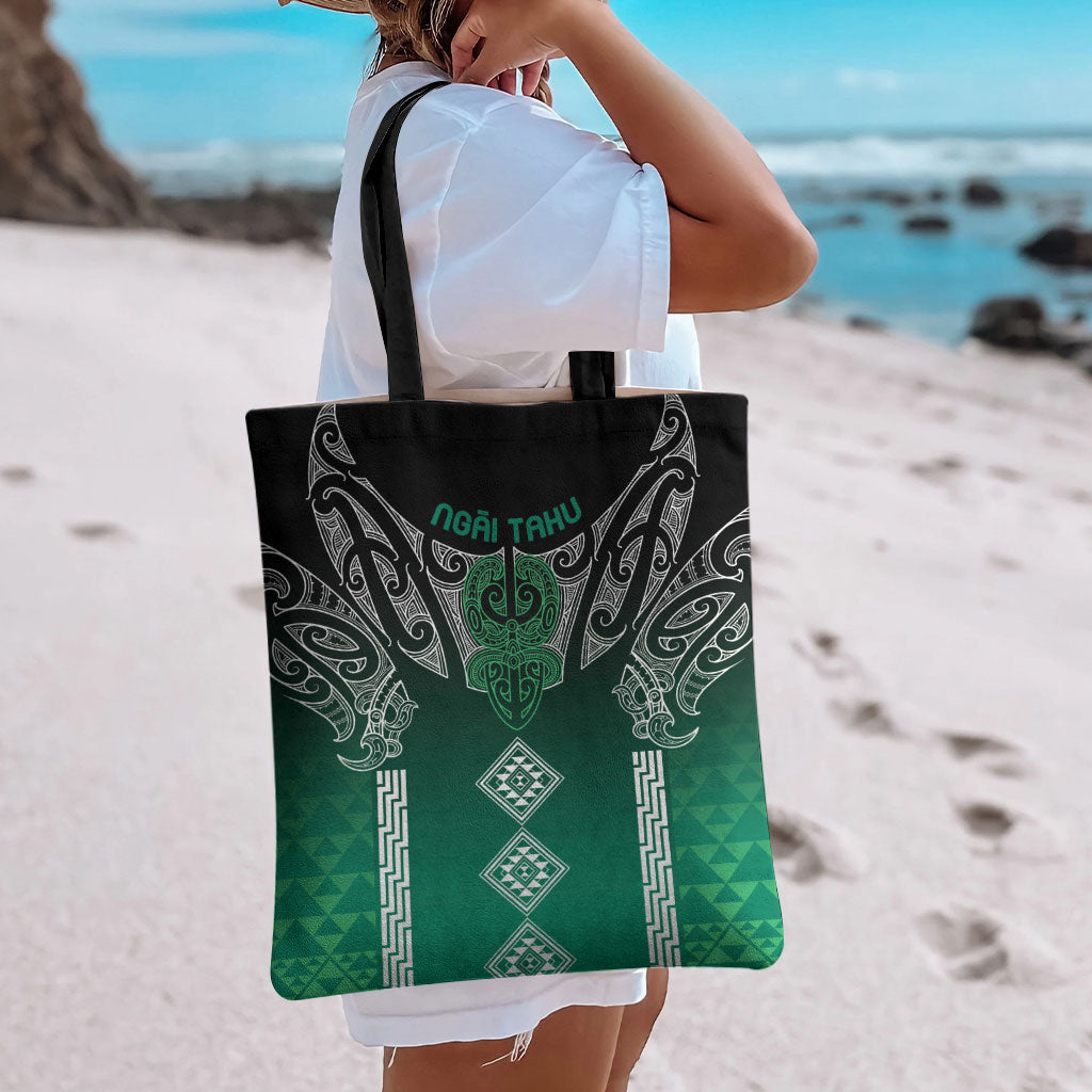 Aotearoa Maori Iwi Heritage Tote Bag Ngai Tahu Pounamu Green