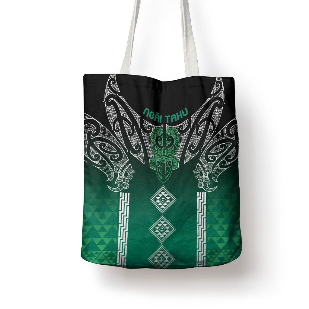 Aotearoa Maori Iwi Heritage Tote Bag Ngai Tahu Pounamu Green