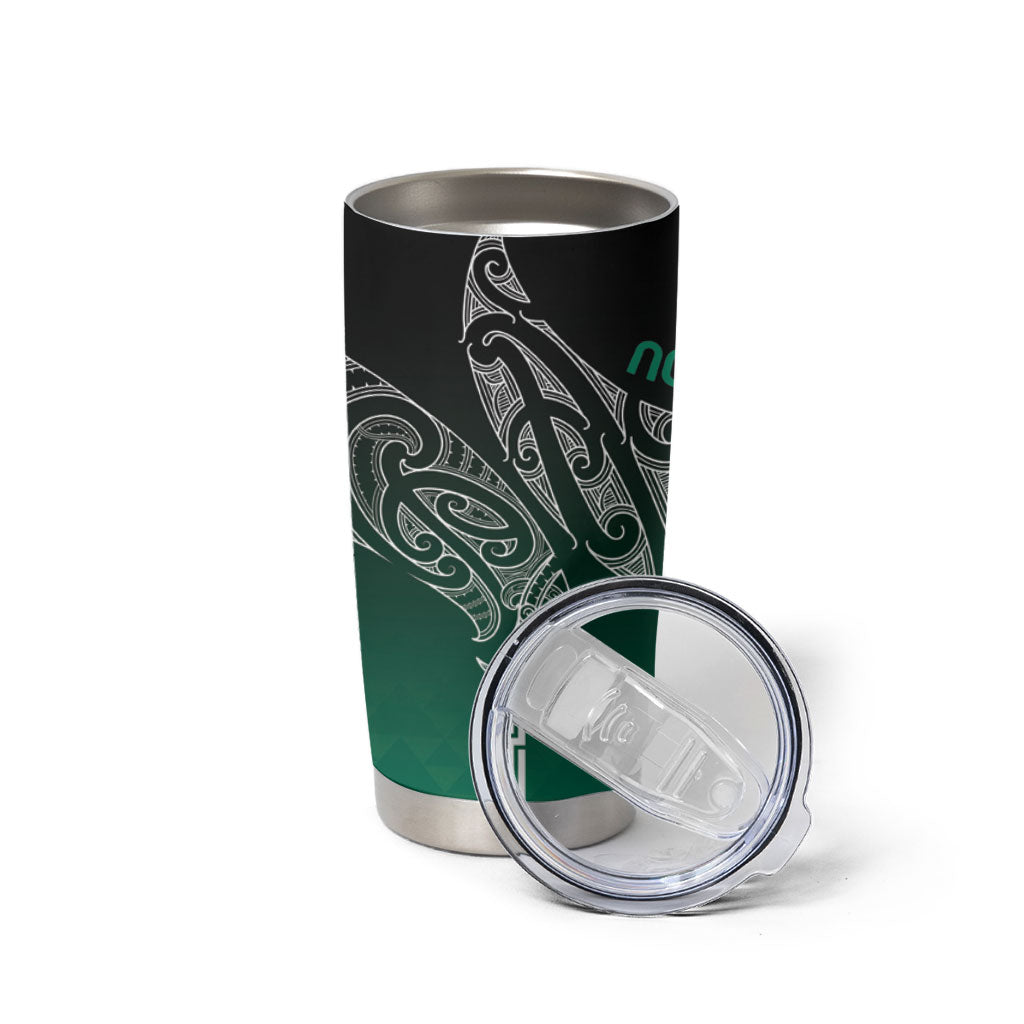 Aotearoa Maori Iwi Heritage Tumbler Cup Ngai Tahu Pounamu Green