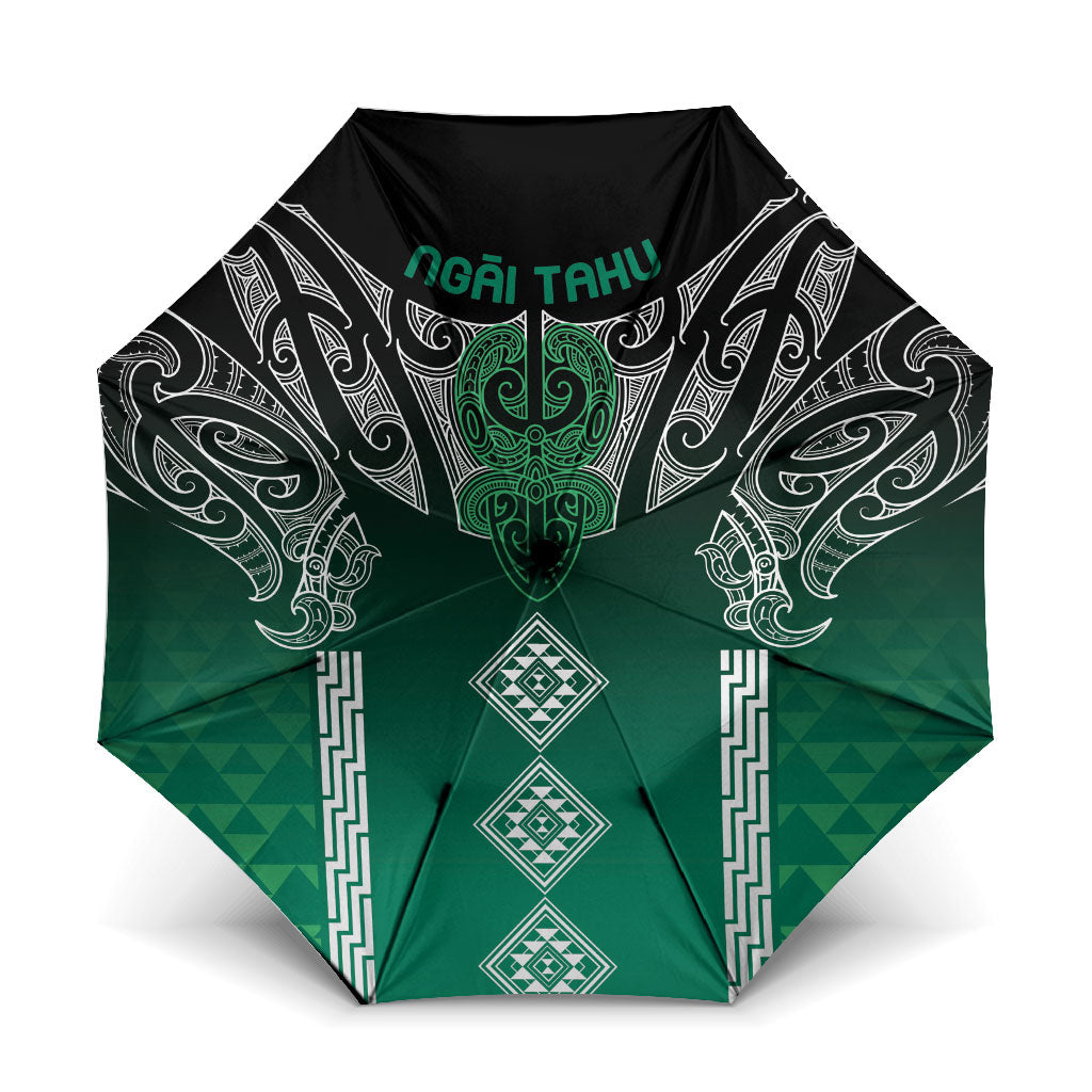 Aotearoa Maori Iwi Heritage Umbrella Ngai Tahu Pounamu Green