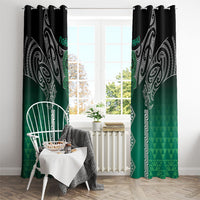 Aotearoa Maori Iwi Heritage Window Curtain Ngai Tahu Pounamu Green