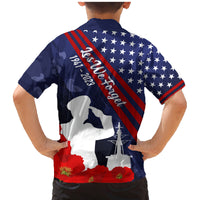 Pearl Harbor Remembrance Day Family Matching Mermaid Dress and Hawaiian Shirt Poppy Mix Style LT7 - Polynesian Pride