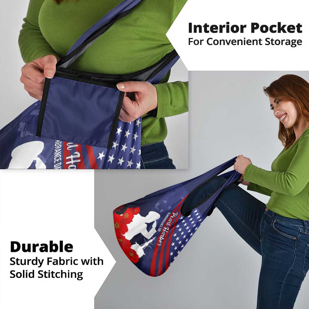 Pearl Harbor Remembrance Day Grocery Bag Poppy Mix Style