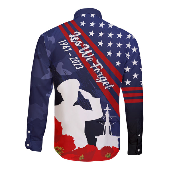 PNG Remembrance Day Long Sleeve Shirt Polynesian Tribal and Poppy LT9 main image 0