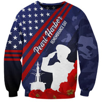 Pearl Harbor Remembrance Day Sweatshirt Poppy Mix Style LT7 Unisex Navy Blue - Polynesian Pride