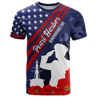 Pearl Harbor Remembrance Day T Shirt Poppy Mix Style LT7 Navy Blue - Polynesian Pride