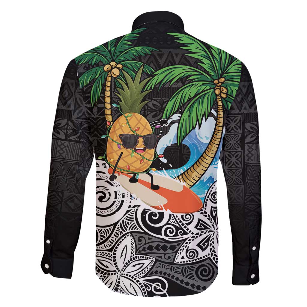 Tropical Christmas Polynesian Family Matching Tank Maxi Dress and Hawaiian Shirt Funny Surfing Pineapple LT7 - Polynesian Pride