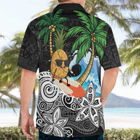 Tropical Christmas Polynesian Hawaiian Shirt Funny Surfing Pineapple