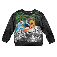 Tropical Christmas Polynesian Kid Ugly Christmas Sweater Funny Surfing Pineapple