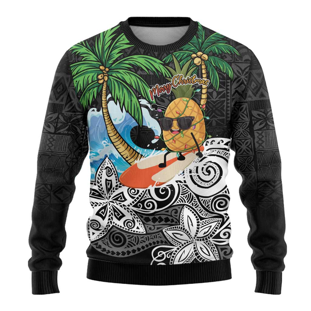 Tropical Christmas Polynesian Ugly Christmas Sweater Funny Surfing Pineapple LT7 - Polynesian Pride