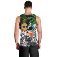 Tropical Christmas Polynesian Men Tank Top Funny Surfing Pineapple