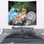 Tropical Christmas Polynesian Tapestry Funny Surfing Pineapple