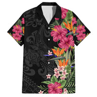 Hawaii Flowers Tribal Pattern  Family Matching Tank Maxi Dress and Hawaiian Shirt LT9