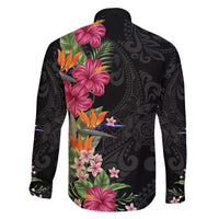 Hawaii Flowers Tribal Pattern  Family Matching Tank Maxi Dress and Hawaiian Shirt LT9