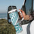 Turquoise Traditional Polynesian Tribal Tattoo Retro Tumbler With Handle