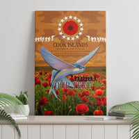 Cook Islands ANZAC Day Personalised Canvas Wall Art with Poppy Field LT9 - Polynesian Pride