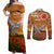 Cook Islands ANZAC Day Personalised Couples Matching Off Shoulder Maxi Dress and Long Sleeve Button Shirt with Poppy Field LT9 Art - Polynesian Pride