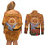 Cook Islands ANZAC Day Personalised Couples Matching Off Shoulder Short Dress and Long Sleeve Button Shirt with Poppy Field LT9 - Polynesian Pride