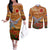 Cook Islands ANZAC Day Personalised Couples Matching Off The Shoulder Long Sleeve Dress and Long Sleeve Button Shirt with Poppy Field LT9 Art - Polynesian Pride