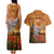 Cook Islands ANZAC Day Personalised Couples Matching Tank Maxi Dress and Hawaiian Shirt with Poppy Field LT9 - Polynesian Pride