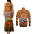 Cook Islands ANZAC Day Personalised Couples Matching Tank Maxi Dress and Long Sleeve Button Shirt with Poppy Field LT9 - Polynesian Pride