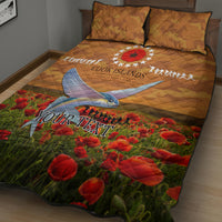 Cook Islands ANZAC Day Personalised Quilt Bed Set with Poppy Field LT9 - Polynesian Pride