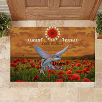 Cook Islands ANZAC Day Personalised Rubber Doormat with Poppy Field LT9 - Polynesian Pride