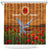Cook Islands ANZAC Day Personalised Shower Curtain with Poppy Field LT9 Art - Polynesian Pride