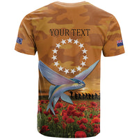 Cook Islands ANZAC Day Personalised T Shirt with Poppy Field LT9 - Polynesian Pride