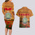 Niue ANZAC Day Personalised Couples Matching Long Sleeve Bodycon Dress and Hawaiian Shirt with Poppy Field LT9 - Polynesian Pride