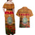 Niue ANZAC Day Personalised Couples Matching Off Shoulder Maxi Dress and Hawaiian Shirt with Poppy Field LT9 - Polynesian Pride